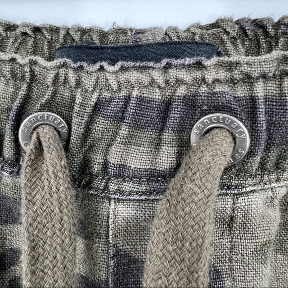 Sanctuary X Anthropologie Y2k 1990 Discoverer Linen Camouflage Cargo Pants - Picture 12 of 15